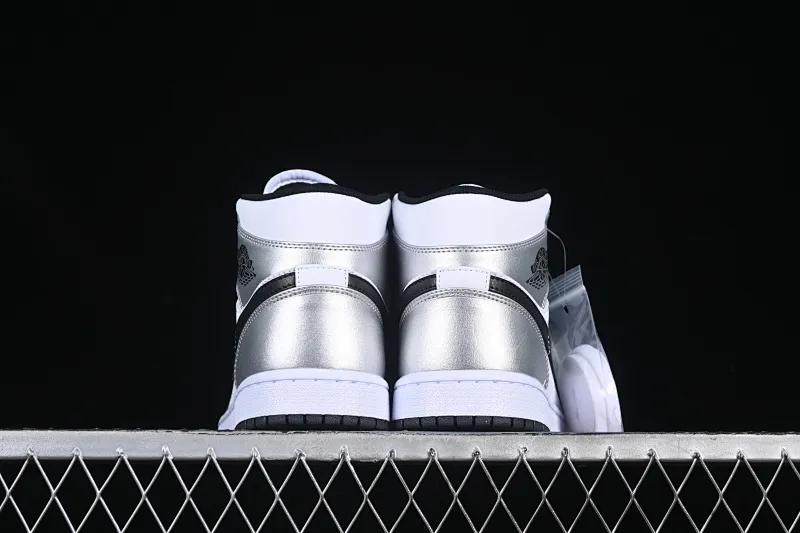 All categories Air Jordan Jordan series basketball shoes Air Jordan 1 Mid Air Jordan 1 Mid AJ1 Joe 1 black and white silver mid-top cultural and casual sneakers DQ8423-103